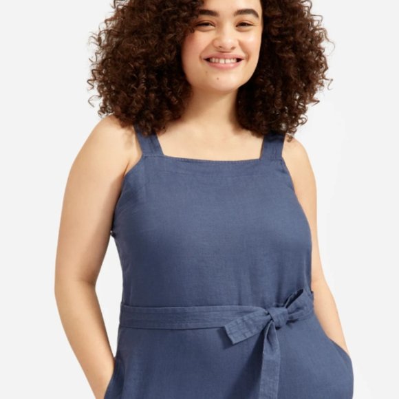 Everlane Linen Square-Neck Jumpsuit nwot - Picture 5 of 6